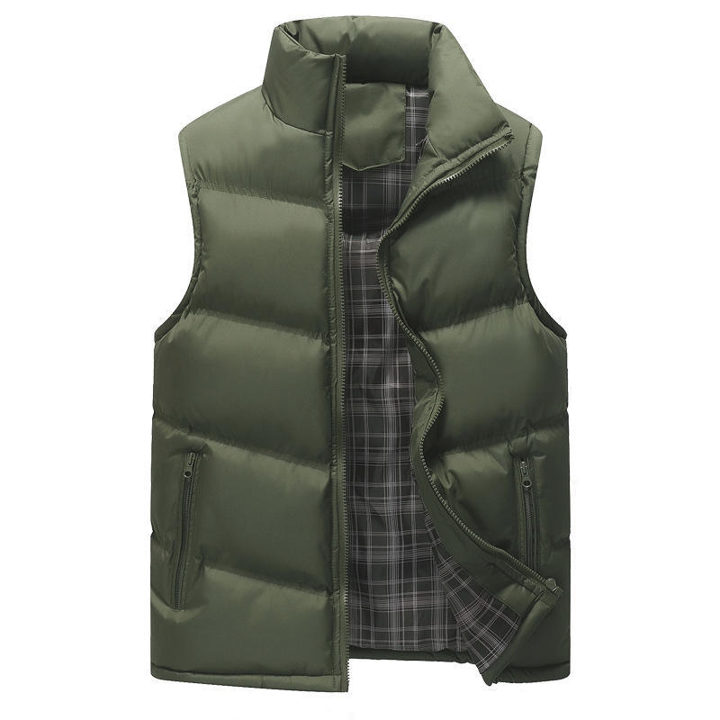 Men's Cotton-padded Clothes Youth Cotton-padded Clothes Warm and Thickened Cotton-padded Jackets Down Cotton Vests Winter Cotton Vests
