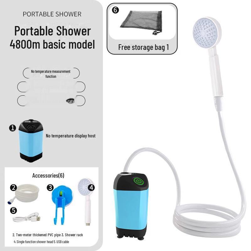 Портативный электрический душ для купания на открытом воздухе, строительных площадках, в общежитиях и сельских домах.
