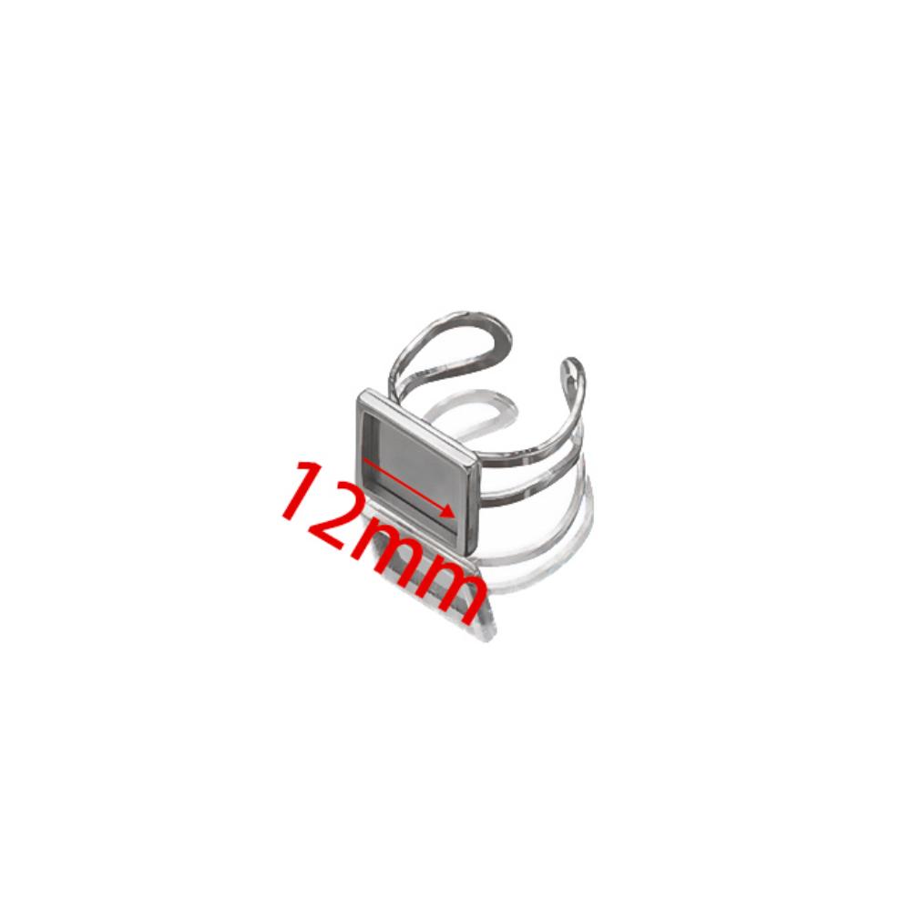 4 шт. Овальные кольца-основы из нержавеющей стали 18x25 мм, пустые лотки для кабошонов, открытые кольца, основы для эпоксидной смолы, для изготовления украшений с закрепкой, DIY