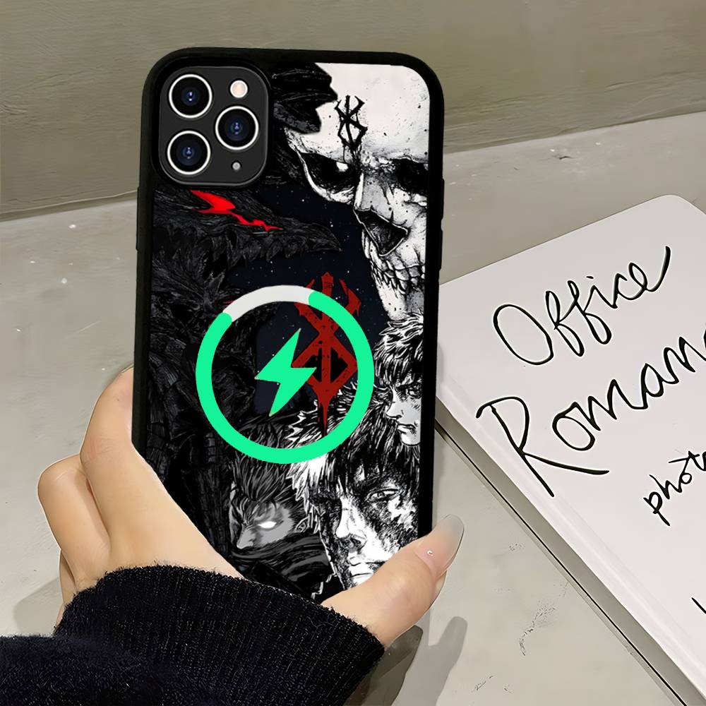 Anime Fashion Berserk Guts Phone Case For IPhone 17 16 15 14 13 12 11 Pro Max Plus Magsafe Magnetic Shell
