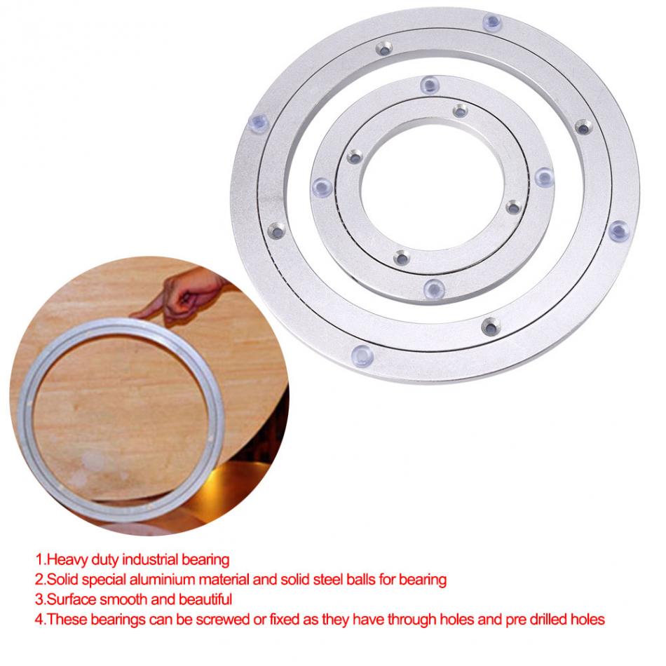 4/6/8/10 Inch Rotating Heavy Duty Turntables Dining Table Bearing Aluminium Alloy Turntable Bearing Kitchen Gadgets Table Tool