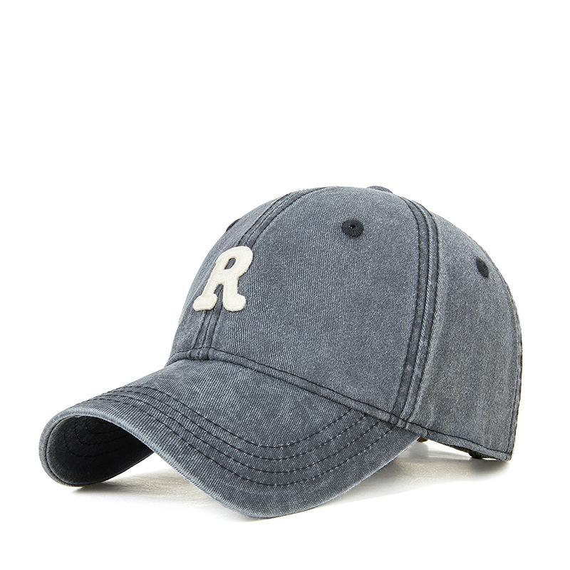 New Retro Old-washed Letters Embroidered Baseball Cap Men and Women with Duck Tongue Hats