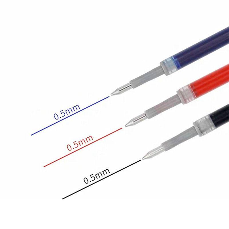 20 шт., стержень для гелевой ручки с нейтральными чернилами, черный, синий, красный, 0,5 мм, школьные канцелярские принадлежности