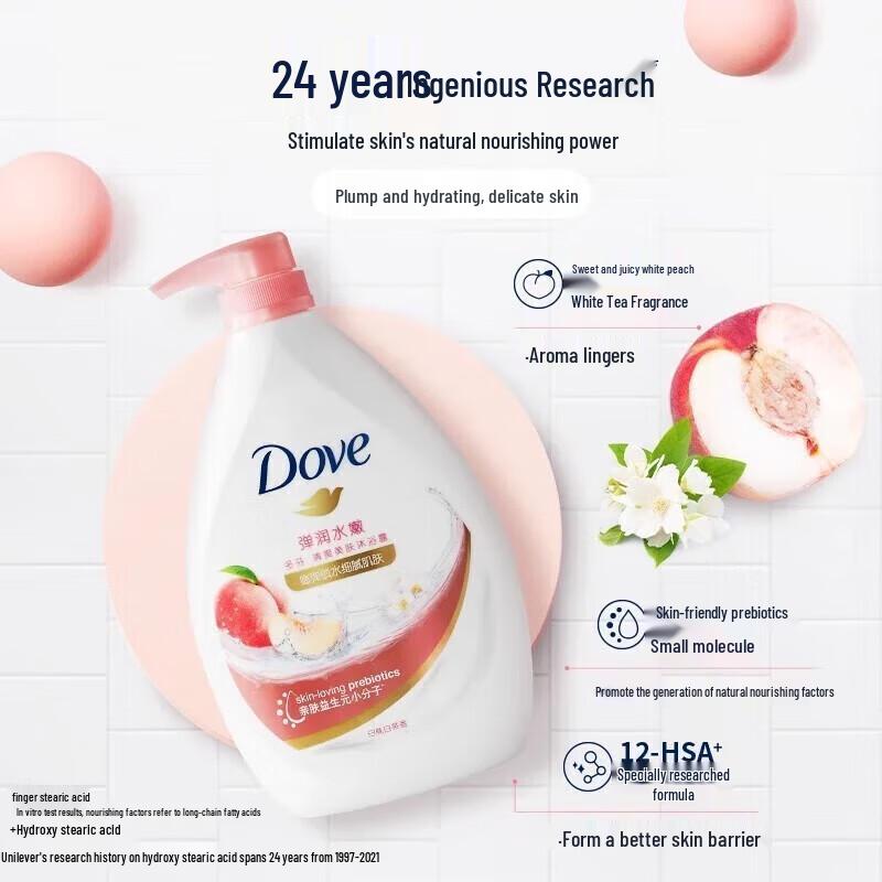 Гель для душа Dove «Упругость и Нежность» Освежающий