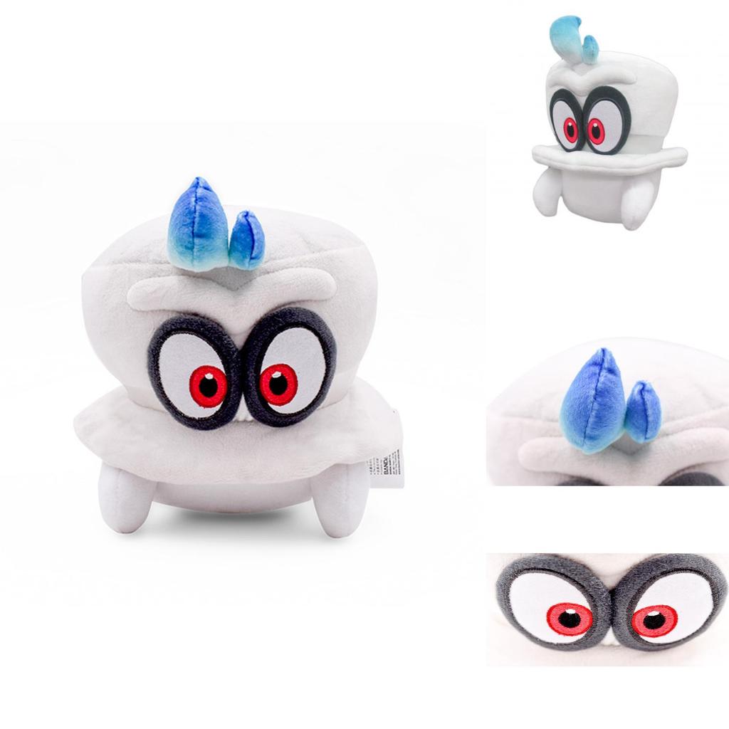 Adorable Little Buddy Super Mario Odyssey White Cappy Normal Form 8" Plush Doll For Collectors