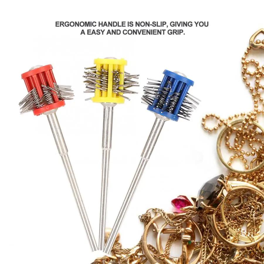 Профессиональные текстурирующие щетки с ручкой, полировальная зернистость, матовая проволочная щетка, полировальная зернистость для ювелирных изделий, инструменты для изготовления ювелирных изделий своими руками