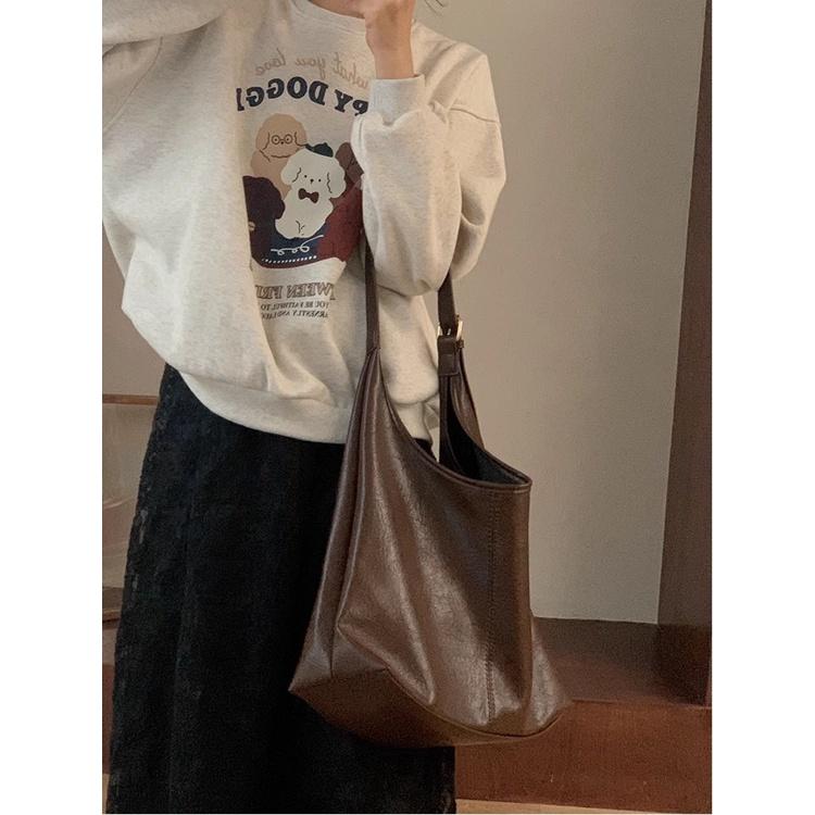 IELGY Женская сумка большой вместимости, простая сумка через плечо из мягкой кожи, сумка для мамы и ребенка в стиле ретро с косым плетением