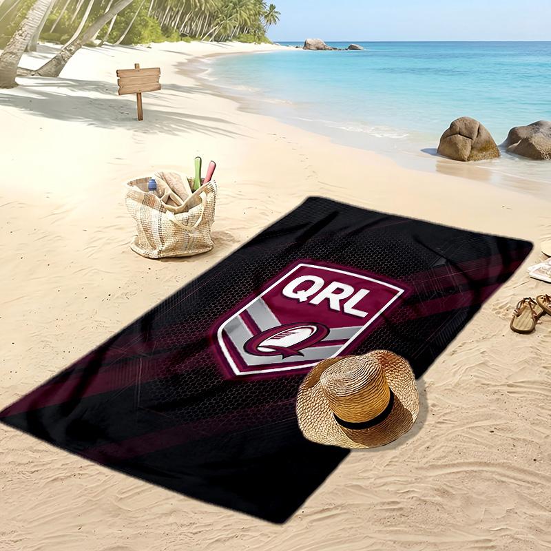 Queensland Maroons Print Beach Towel Soft Portable Quick?dry Towel For Pool Summer Vacation Outdoor Sport