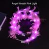 LED Feather Wreath Crown Headband Christmas Blinking Light Light-Up Headband For Women Girls Wedding Christmas Party Gift