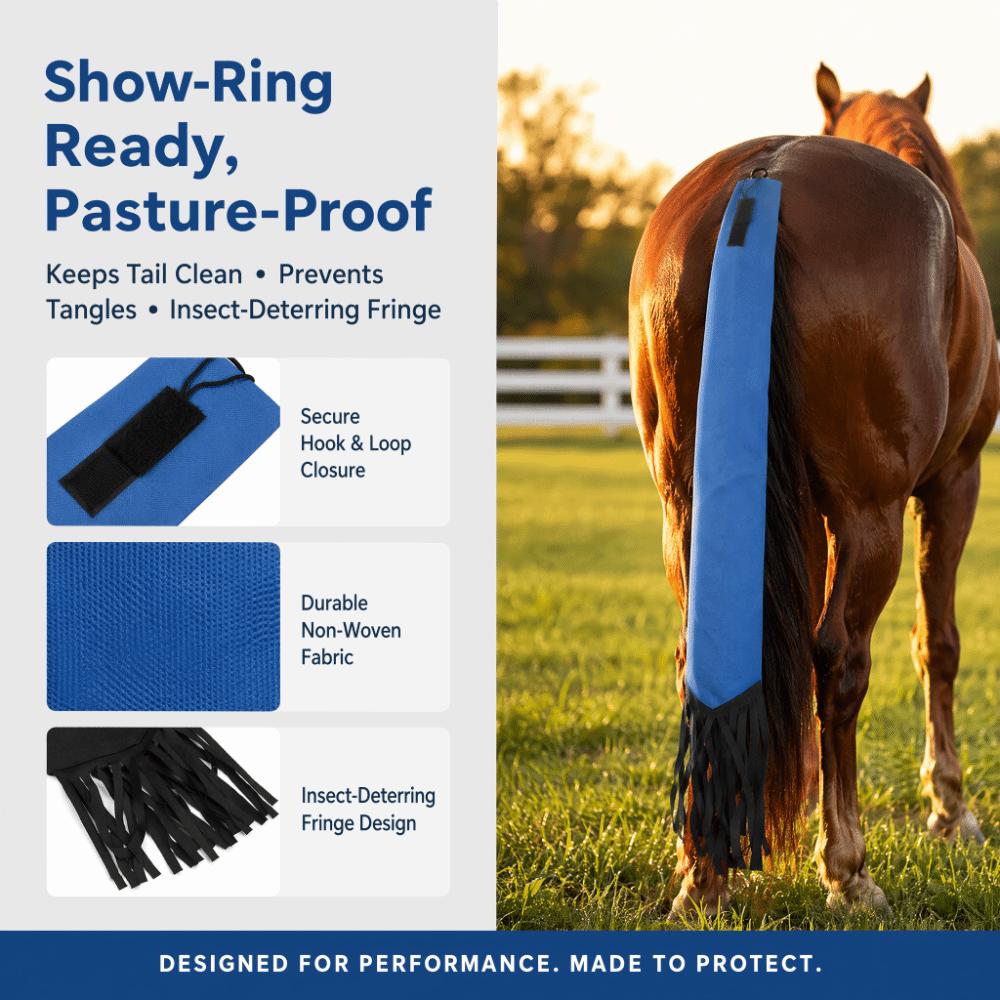 Hook And Loop Design Horse Tail Protection Bag Horse Grooming Tool For Horse Grooming