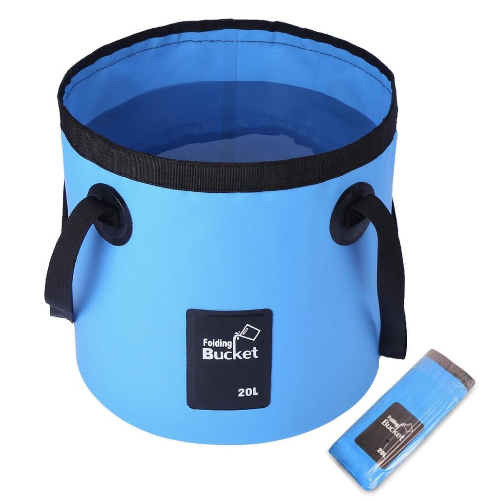 Wlikn Foldable Soft Bucket, Silicone Fishing Bucket, Multi-functional, Large Capacity, Compact Storage, Portable for Cleaning, Laundry, Outdoor
