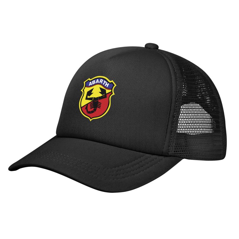 Сетчатая бейсболка Abarth Однотонная кепка тракер Унисекс Регулируемая кепка Snapback Летние дышащие кепки с козырьком от солнца