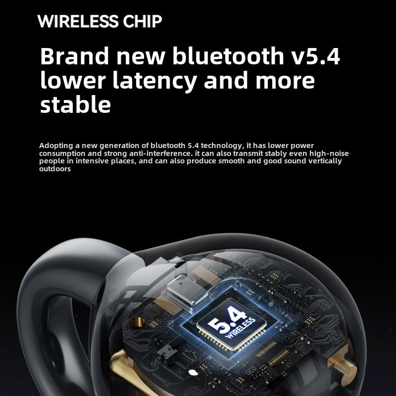 Wireless Bluetooth Headphones High-end Sound Quality with Screen Sports Clip Ear Long Wear Painless