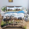 Cows Duvet Cover Set 3D Animals Black White Milk Cows King Queen Size Polyester Comforter Cover For Boys Girls Kids Bedding Set