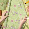 12pcs/set Vintage Floral Gift Wrapping Paper - 50.8-68.58cm, Elegant Green & Golden Floral Patterns with Butterflies & Fruits