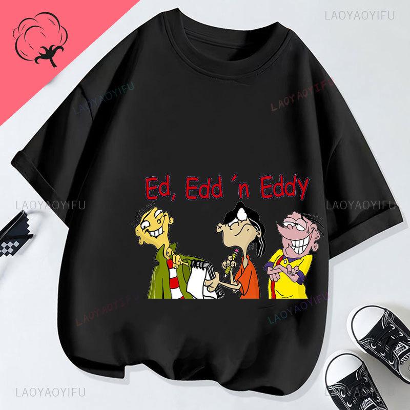 Футболка Ed Edd Eddy Телешоу Новинка Мультяшная Kawaii Милая Повседневная Смешная С Комическим Принтом Одежда Y2k Графические Футболки Хлопок Унисекс Топ
