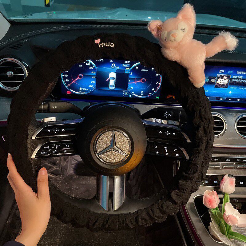Car Steering Wheel Cover Cute Goddess Style Summer 2024 Korean Cartoon Non-Slip Sweat-Absorbent Ultra-Thin Handle Cover Car Accessories