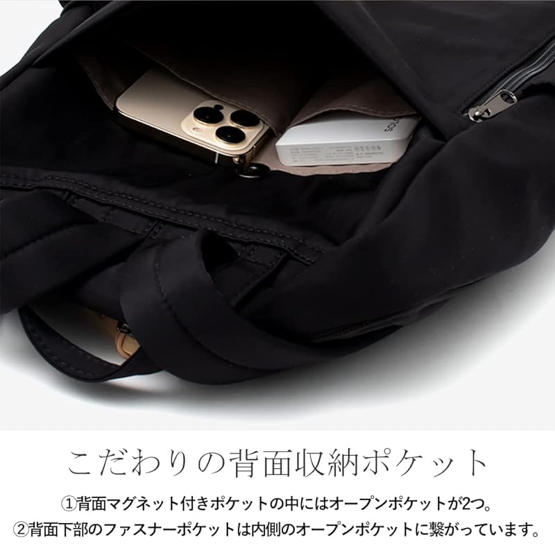 [VITAFELICE] Vita Felice Nylon Multifunctional Backpack (L) Ladies Inb-10035z (beige)