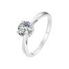Bamoer 1.0CT Moissanite Ring D Color VVS1 EX Lab Diamond Wedding Ring for Women Engagement 925 Sterling Silver Fine Jewelry Gift