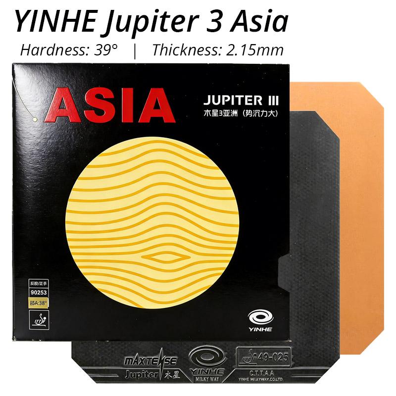 YINHE Jupiter 3 Asia Накладка для настольного тенниса Липкая Одобрена ITTF Лист для пинг-понга с предустановленной плотной губкой 37-40°