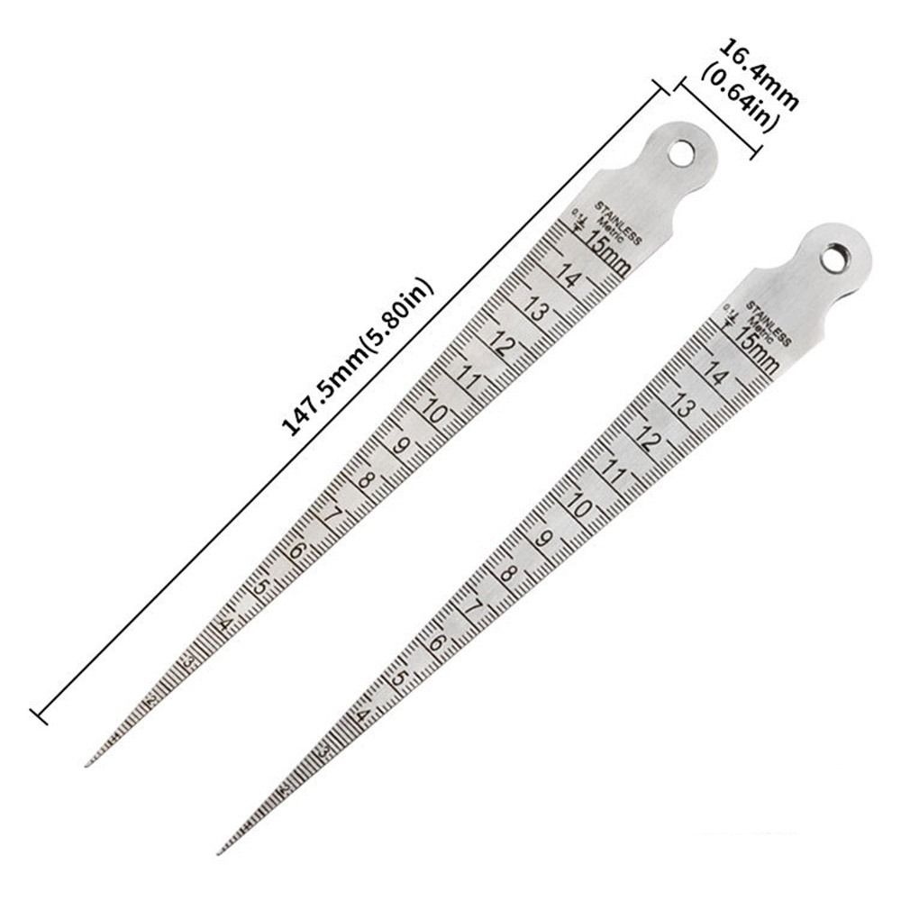 Щуп 1–15 мм. Метрические и британские правила измерения зазора. Измерение конусности.