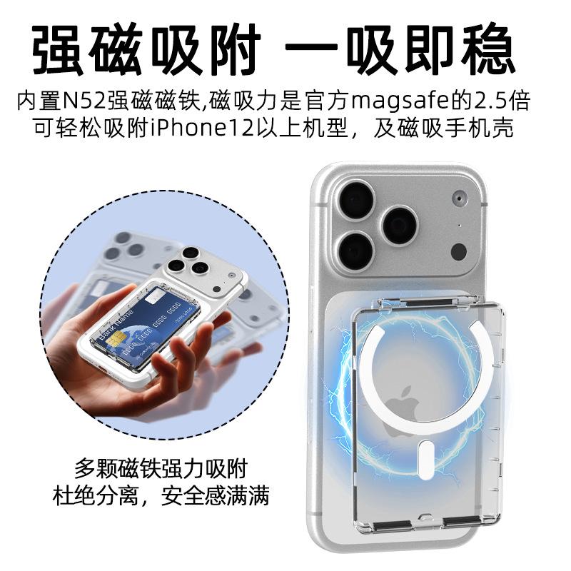 Горячая распродажа Япония и Южная Корея магнитная карточная сумка magsafe сертификат банковская карта коробка для хранения мобильный телефон откидная задняя наклейка чехол для карты