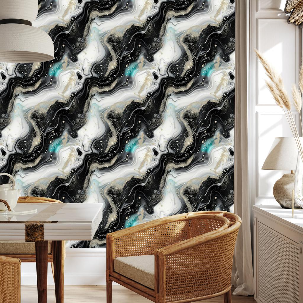 Graphite Ink Wallpaper, Light Gray and Gray 50x1000