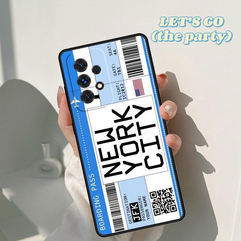 BOARDING PASS phone case For Samsung Galaxy A42 A31 A40 A51 A71 A32 A80 A91 A52 A72 A73 A20e A21S A50 A70 A11 A12 Cover