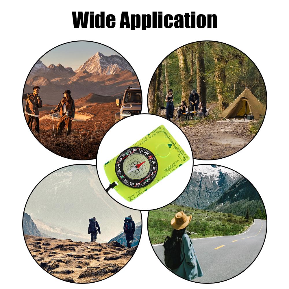Waterproof With Magnifier Compass Ruler Advanced Magenetic Needle Compass Scaled Outdoor Gadget For Navigation Hiking Orienteering Scout
