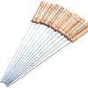 10Pcs Barbecue Needles with Wooden Handle Stainless Steel Grilling Skewers