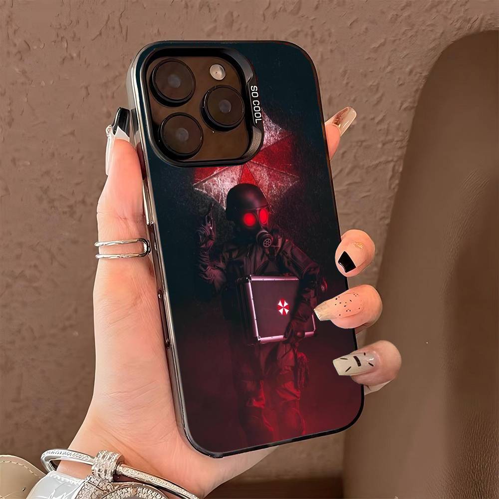 Чехол для телефона R-Resident E-Evil для iPhone 17 17Air 16 15 14 13 12 11 Pro Max Plus Цветной Серебряный