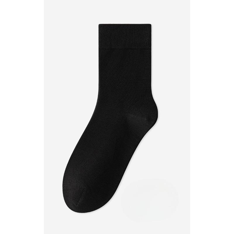 Men's Pure Cotton Mid-calf Thick Socks for Autumn and Winter, Warm, Deodorizing, Sweat-absorbing, Antibacterial, Anti-pilling Sports Long Calf Socks