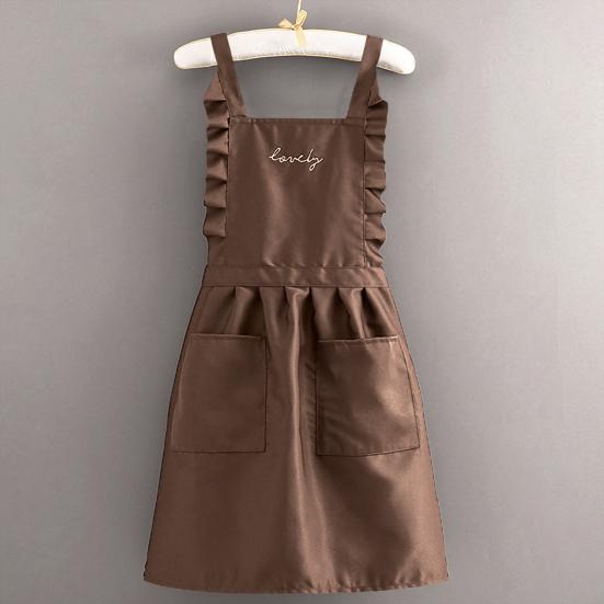 Kitchen Apron with Pockets Strap Adjustable Breathable Thin Ladies Princess Skirt