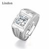 Классическое кольцо из медного сплава Lindon с цирконием, ювелирные изделия для джентльмена, свадебный подарок для вечеринки