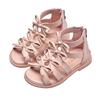 Leather Girls Sandals Real Leather Children Roman Sandals Bow Female Boots Kids Gladiator Sandals