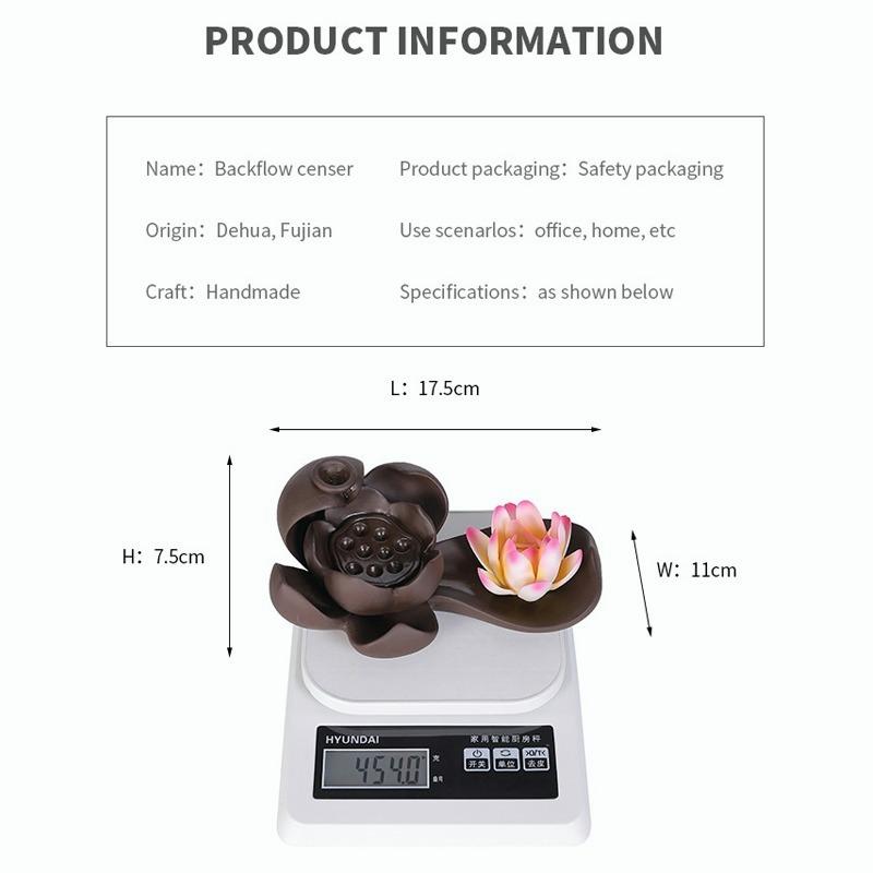 Курильница с дымом лотоса, курильница с обратным потоком, водопад, река, держатель для рукоделия