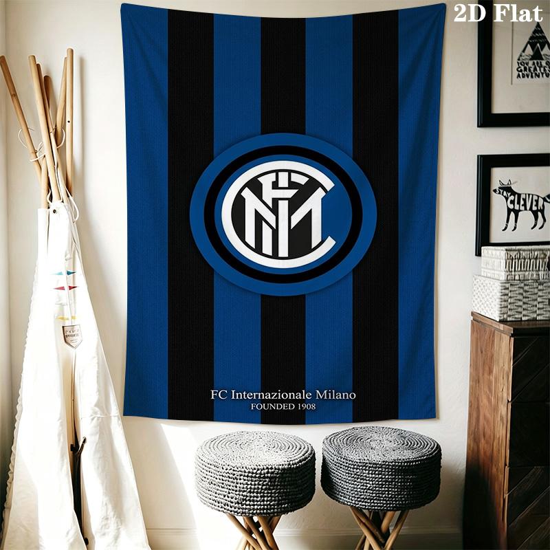 Inter Milan Logo Wallpaper Bedding 1 Duvet Cover 2 Pillowcase Without Core Soft And Comfortable Duvet Cover And Pillowcase