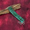Изумрудный браслет, 925 пробы браслет из стерлингового серебра с драгоценными камнями, браслет ручной работы, потрясающие украшения, подарок для нее