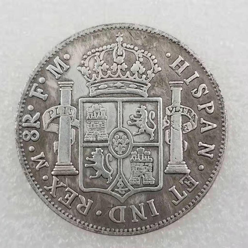 Старинный испанский серебряный доллар 1776 года № 01