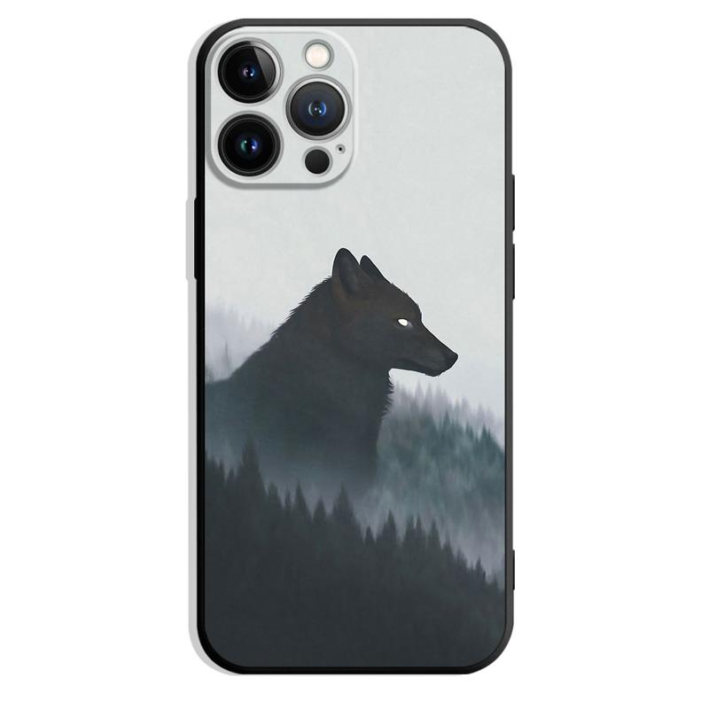 Чехол для телефона Moon Wolf для iPhone Samsung Galaxy Redmi Xiaomi Oppo OnePlus Note SA 7 8 9 10 11 12 13 14 20 21 22 23 53 54 Pro Max Plus Ultra TPU Soft