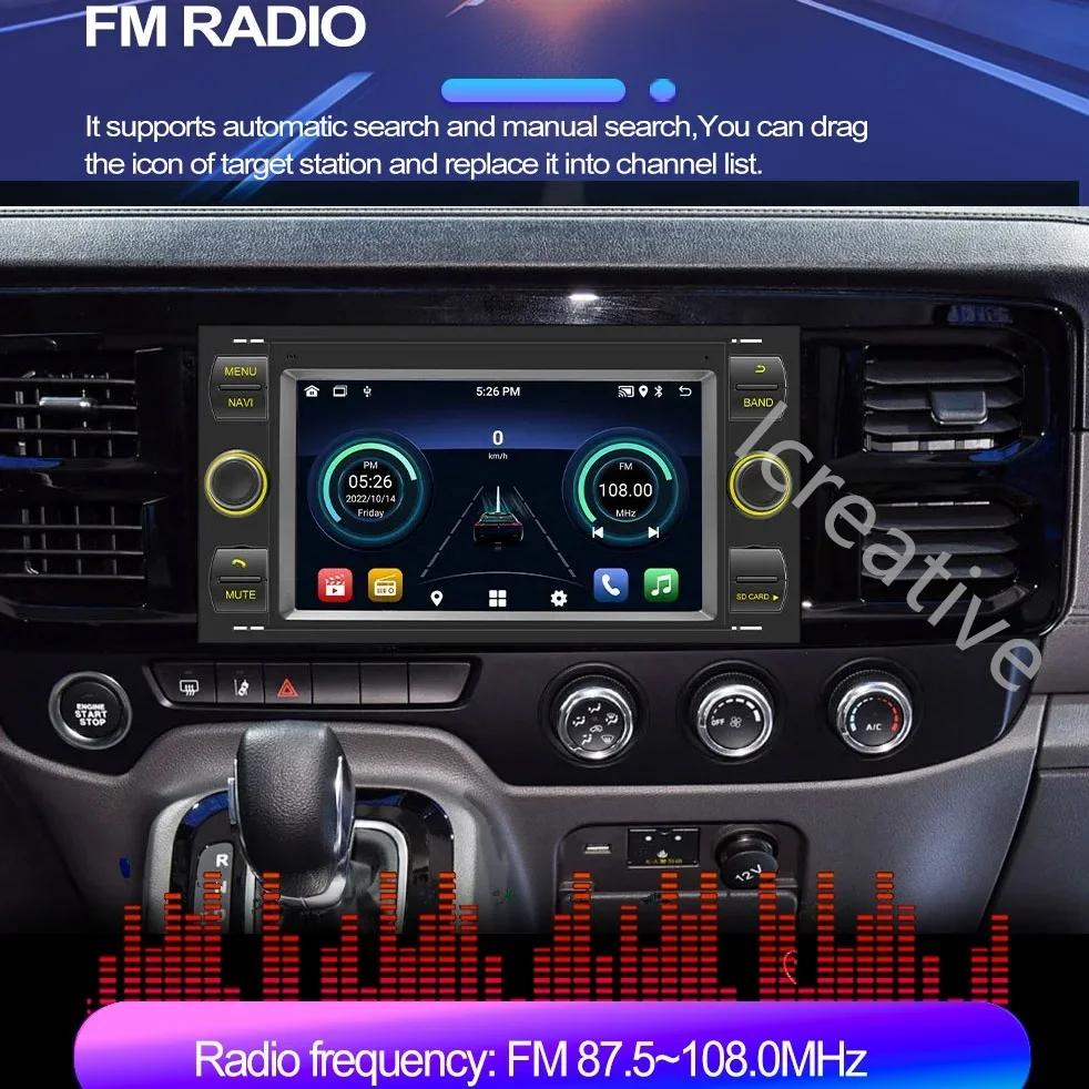 2Din Android 12 автомобильный радиоприемник GPS навигация для Ford Mondeo S-max Focus C-MAX Galaxy Fiesta Transit Fusion Connect Kuga мультимедиа