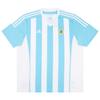 2015 Argentina Copa America Striped V-Neck Short Sleeve Retro Football Shirt Men Tops Light-Blue AC0326