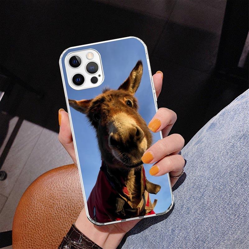 Смешной чехол для телефона с ослом для iPhone 13 12 Mini 11 Pro Max XS XR X SE 7 8 Plus 5S 5 6S 6 Подарок Печатная крышка Fundas