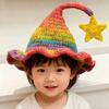 Hand-Crocheted Knitted Elf Hat Star Design Wizard Hat Cute Fairy Hat  for Adult and Children