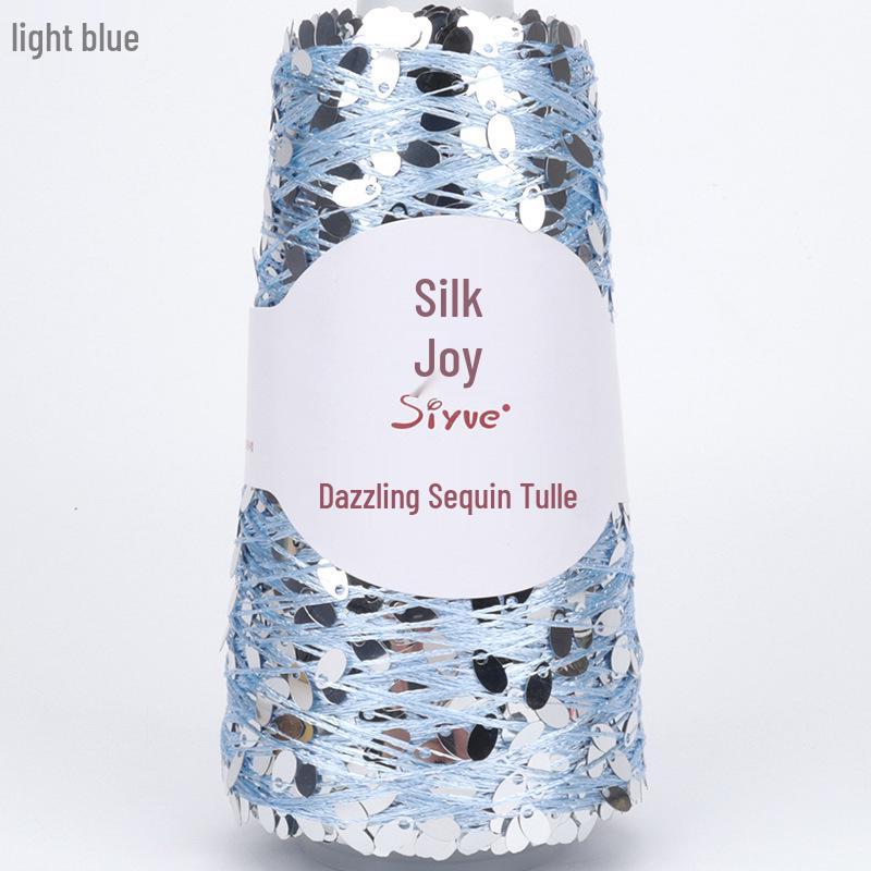 Siyue Silk Color Point Yarn: Dazzling Sequin Wool with Water Drop Sequins for DIY Hand Knitting