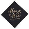100pcs 3-Ply Mr Mrs Wedding Napkins Bronzing Printed Disposable Napkins  for Wedding Anniversary