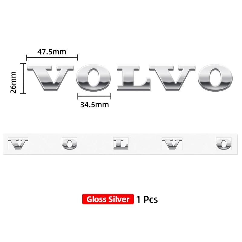 3D ABS Буквы Логотип Наклейка Значок На Задний Багажник Автомобиля Для Volvo Xc60 Xc90 V40 V60 S60 V50 V90 S80 C40 XC40 V70 XC70 C30 C70 T5 T6