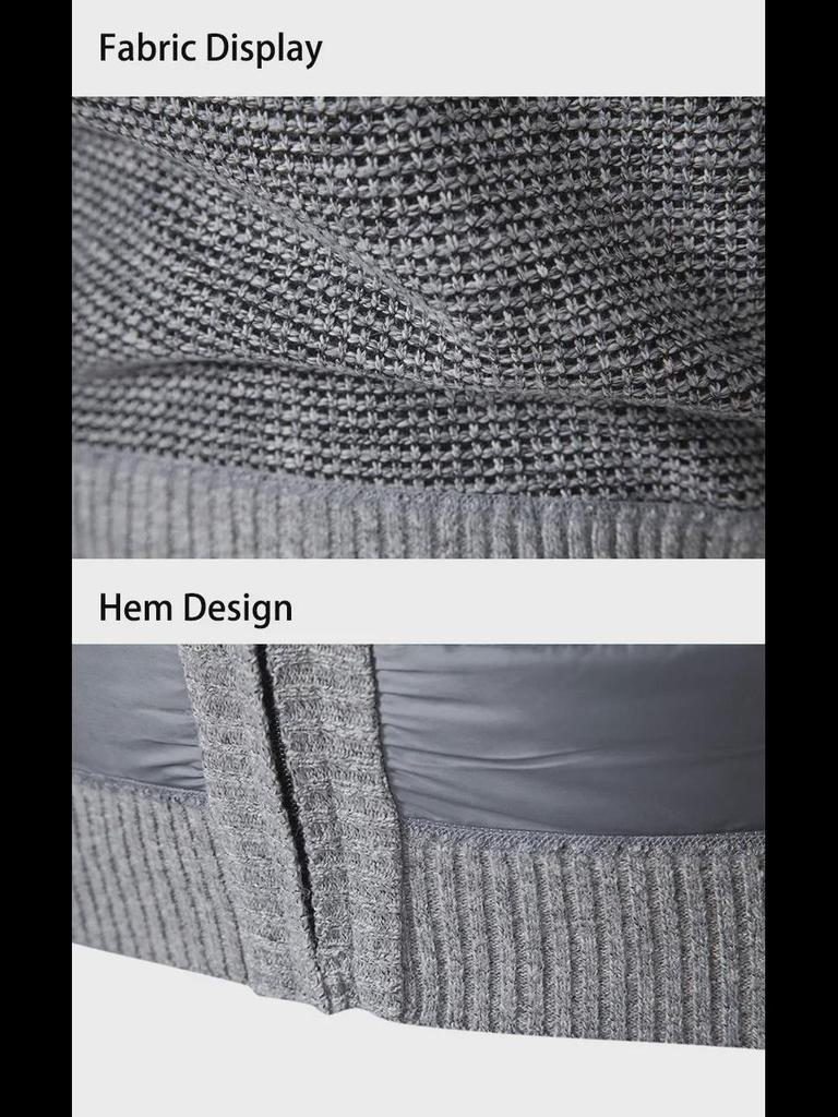 2023 Мужская трикотажная куртка в корейском стиле с воротником-стойкой