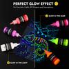 Magicfly Acrylic Glow In the Acrylic 10 Color Acrylic Can Be Painted On Quick Coloring Art Paint, Dark, Pigment, Luminous, Set, Color, 20ml,