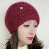 Autumn and Winter Polyester Wrapped Head Cap Knitted Hat Women's Warm Hat Wool Handmade Jacquard Hat